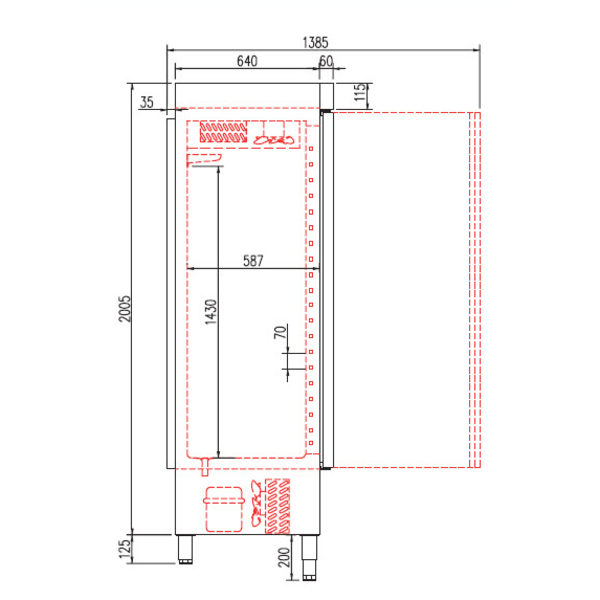 Ψυγείο-Θάλαμος Συντήρησης (1130Lt) Inox Με 3 Πόρτες CORECO ACR-1303